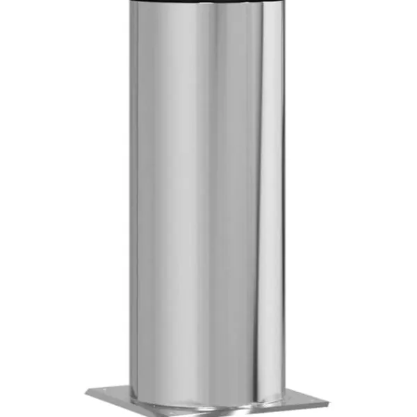 Best Skorstenshoved Forlængelse i Rustfrit Stål – Moderne Ventilation | Farve: Sølv | Størrelse: 31x31x50 cm Tilbehør Til Brændeovne & Pejse
