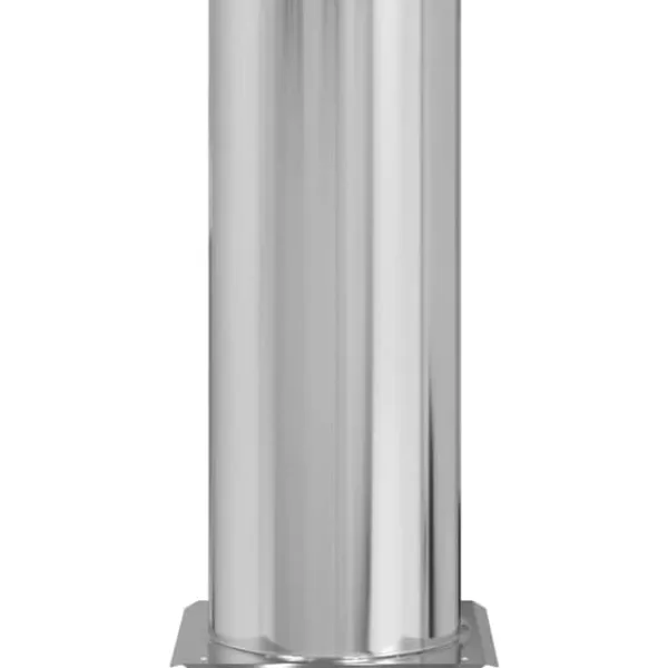 Best Skorstenshoved Forlængelse i Rustfrit Stål – Moderne Ventilation | Farve: Sølv | Størrelse: 31x31x50 cm Tilbehør Til Brændeovne & Pejse