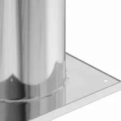 Best Skorstenshoved Forlængelse i Rustfrit Stål – Moderne Ventilation | Farve: Sølv | Størrelse: 31x31x50 cm Tilbehør Til Brændeovne & Pejse