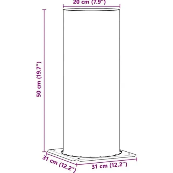 Best Skorstenshoved Forlængelse i Rustfrit Stål – Moderne Ventilation | Farve: Sølv | Størrelse: 31x31x50 cm Tilbehør Til Brændeovne & Pejse