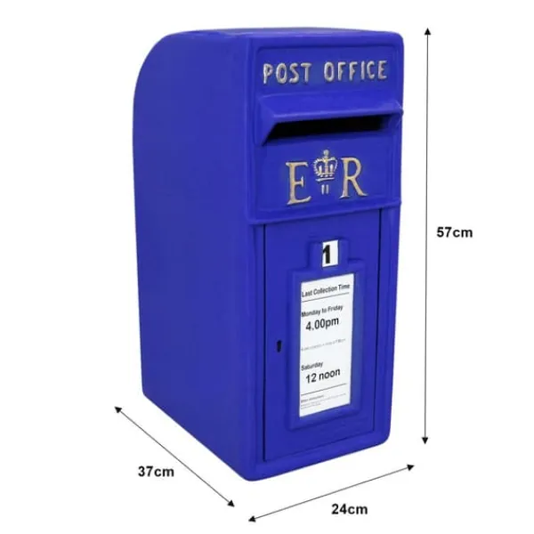 Online Skotsk Postkasse - Blå | Royal Mailbox med Lås Bryllupspynt Dekorationer til Barnedåb Dekorationer til Haven Dekorationer til Haven Begivenheder Briti | CDON Postkasser & Brevindkast