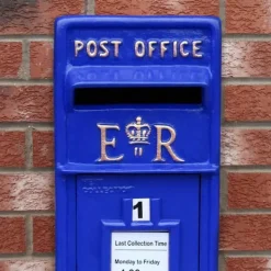 Online Skotsk Postkasse - Blå | Royal Mailbox med Lås Bryllupspynt Dekorationer til Barnedåb Dekorationer til Haven Dekorationer til Haven Begivenheder Briti | CDON Postkasser & Brevindkast