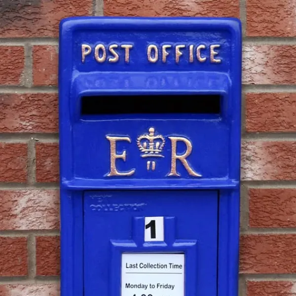 Online Skotsk Postkasse - Blå | Royal Mailbox med Lås Bryllupspynt Dekorationer til Barnedåb Dekorationer til Haven Dekorationer til Haven Begivenheder Briti | CDON Postkasser & Brevindkast