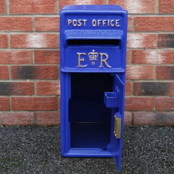 Online Skotsk Postkasse - Blå | Royal Mailbox med Lås Bryllupspynt Dekorationer til Barnedåb Dekorationer til Haven Dekorationer til Haven Begivenheder Briti | CDON Postkasser & Brevindkast