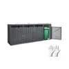 Best Skraldespandsopbevaring, Opbevaringsskur 4 x 52,79 Gal, Rummelig til Skraldespande Skure, Garager & Carports