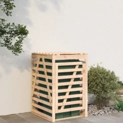 Discount Skraldespandsskjuler i massivt fyrretræ - Udendørs affaldsskjuler | Størrelse: 84x90x128,5 cm Kompostering