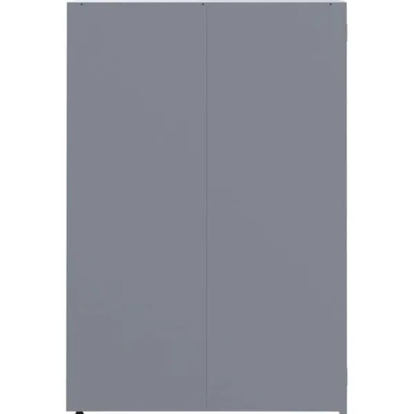 Skure, Garager & Carports^Skraldespandsskjuler i stål 2 rum - Vejrbestandig | Farve: Grå | Størrelse: 138x79x117 cm