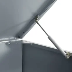 Skure, Garager & Carports^Skraldespandsskjuler i stål 2 rum - Vejrbestandig | Farve: Grå | Størrelse: 138x79x117 cm