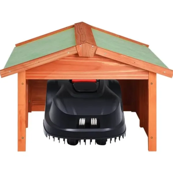 Skure, Garager & Carports^Skur til robotplæneklipper 72x87x50 cm massivt fyrretræ - Træskur Til Plæneklipper - Træskure Til Plæneklippere - Home & Living