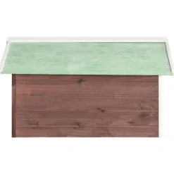 Best Skur til robotplæneklipper 72x87x50 cm fyrretræ brun og hvid - Træskur Til Plæneklipper - Træskure Til Plæneklippere - Home & Living Skure, Garager & Carports
