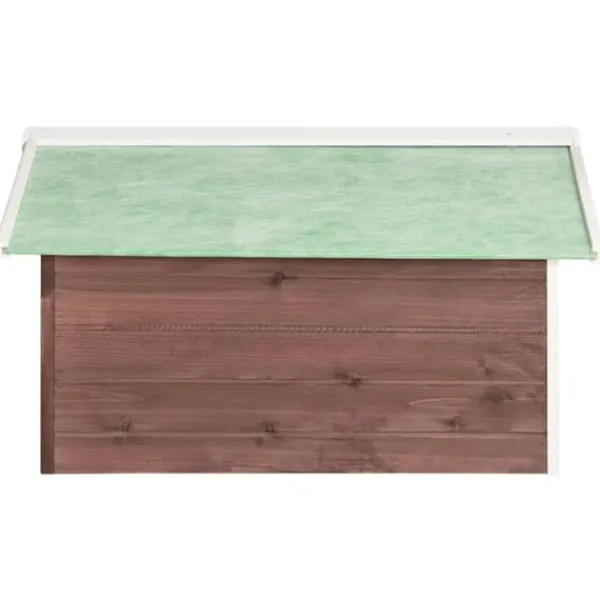 Best Skur til robotplæneklipper 72x87x50 cm fyrretræ brun og hvid - Træskur Til Plæneklipper - Træskure Til Plæneklippere - Home & Living Skure, Garager & Carports