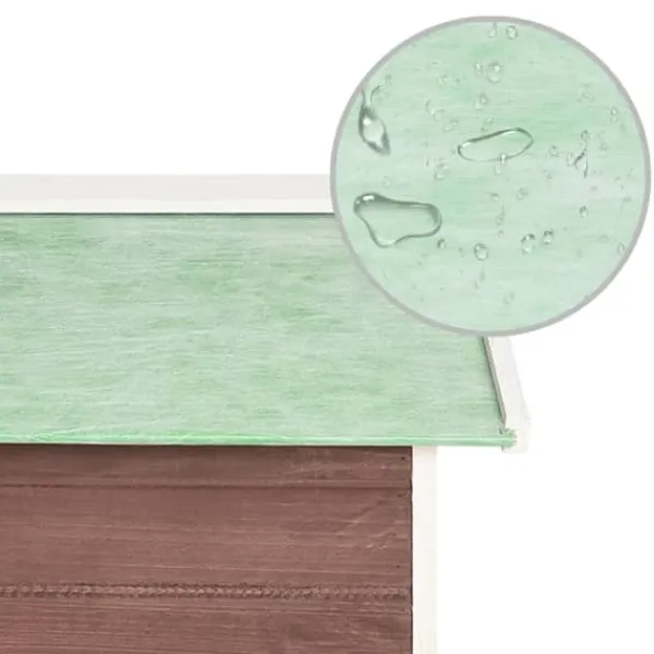 Best Skur til robotplæneklipper 72x87x50 cm fyrretræ brun og hvid - Træskur Til Plæneklipper - Træskure Til Plæneklippere - Home & Living Skure, Garager & Carports