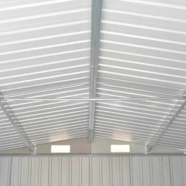 Skure & Redskabsskure - Living haveskur 257x990x181 cm galvaniseret stål grøn Skure, Garager & Carports