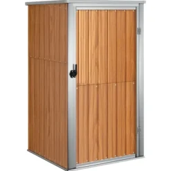 Skure, Garager & Carports^Skure & Redskabsskure - Living redskabsskur til haven 88x89x161 cm galvaniseret stål brun