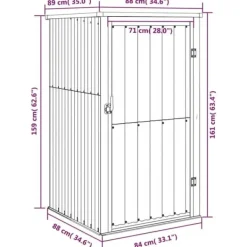 Skure, Garager & Carports^Skure & Redskabsskure - Living redskabsskur til haven 88x89x161 cm galvaniseret stål brun