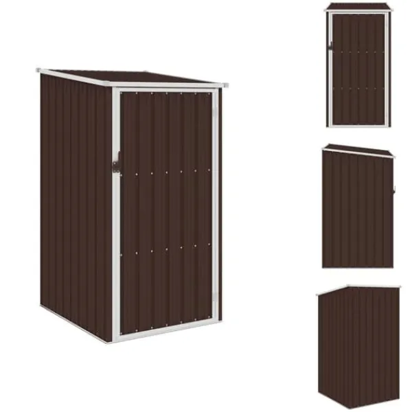 Online Skure & Redskabsskure - Living haveskur 87x98x159 cm galvaniseret stål brun Skure, Garager & Carports