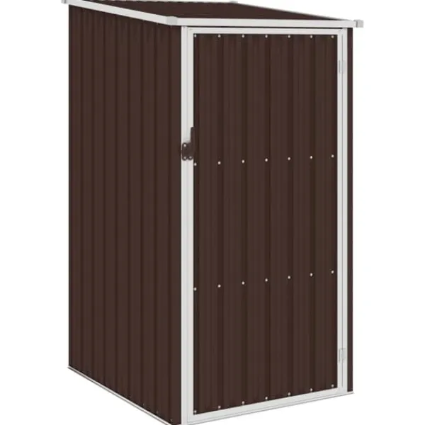 Online Skure & Redskabsskure - Living haveskur 87x98x159 cm galvaniseret stål brun Skure, Garager & Carports