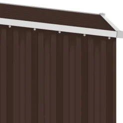 Online Skure & Redskabsskure - Living haveskur 87x98x159 cm galvaniseret stål brun Skure, Garager & Carports