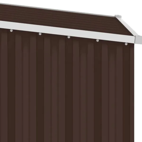 Online Skure & Redskabsskure - Living haveskur 87x98x159 cm galvaniseret stål brun Skure, Garager & Carports