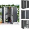 Skure, Garager & Carports^Skure & Redskabsskure - Living haveskur 180,5x97x209,5 galvaniseret stål antracitgrå