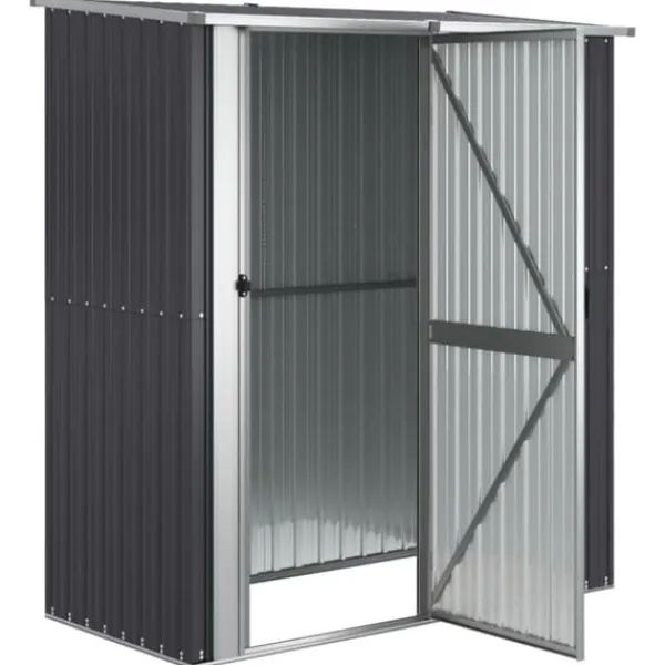 Skure, Garager & Carports^Skure & Redskabsskure - Living haveskur 180,5x97x209,5 galvaniseret stål antracitgrå