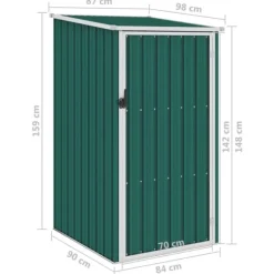 Clearance Skure & Redskabsskure - Living haveskur 87x98x159 cm galvaniseret stål grøn Skure, Garager & Carports