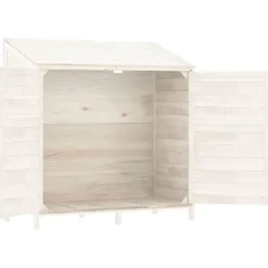 Best Skure & Redskabsskure - Living haveskur 102x52x112 cm massivt grantræ hvid Skure, Garager & Carports