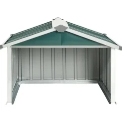 Skure, Garager & Carports^Skure & Redskabsskure - Living garage til robotplæneklipper 92x97x63 cm galvaniseret stål grøn
