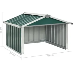Skure, Garager & Carports^Skure & Redskabsskure - Living garage til robotplæneklipper 92x97x63 cm galvaniseret stål grøn