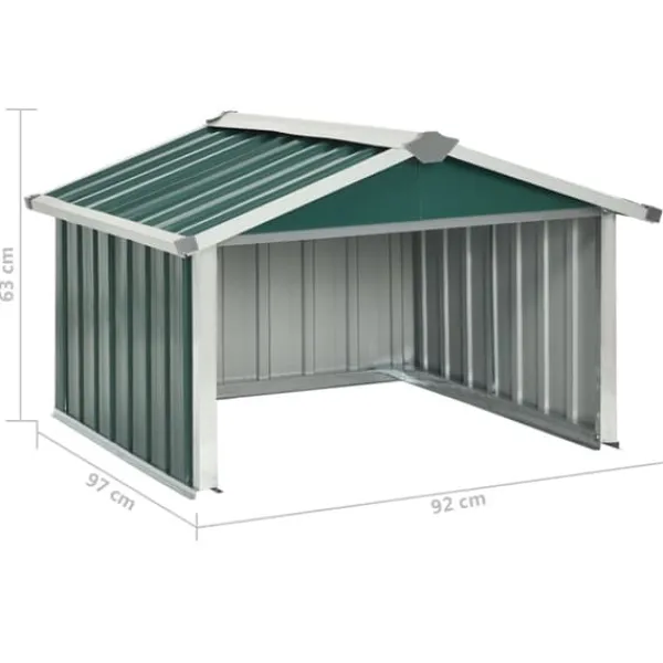 Skure, Garager & Carports^Skure & Redskabsskure - Living garage til robotplæneklipper 92x97x63 cm galvaniseret stål grøn