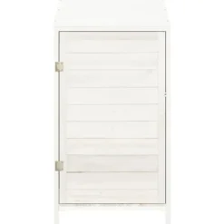 Discount Skure & Redskabsskure - Living haveskur 55x52x112 cm massivt grantræ hvid Skure, Garager & Carports