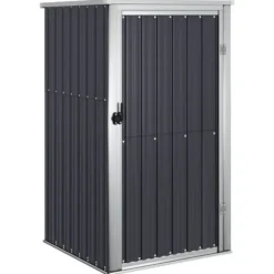 Skure, Garager & Carports^Skure & Redskabsskure - Living redskabsskur til haven 88x89x161 cm galvaniseret stål antracit