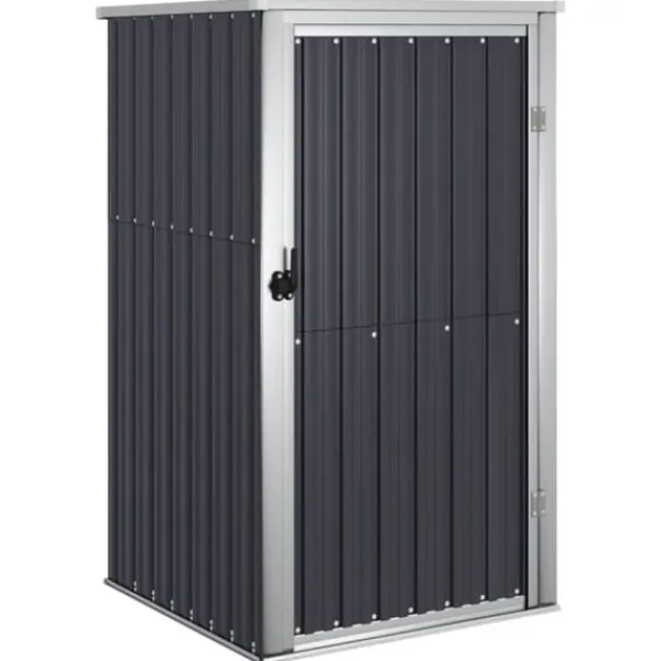 Skure, Garager & Carports^Skure & Redskabsskure - Living redskabsskur til haven 88x89x161 cm galvaniseret stål antracit