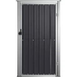 Skure, Garager & Carports^Skure & Redskabsskure - Living redskabsskur til haven 88x89x161 cm galvaniseret stål antracit