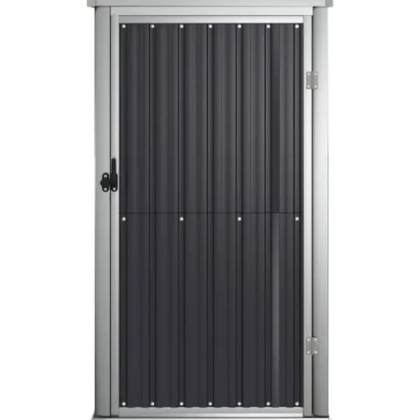 Skure, Garager & Carports^Skure & Redskabsskure - Living redskabsskur til haven 88x89x161 cm galvaniseret stål antracit