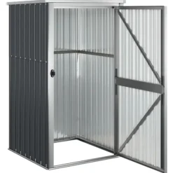 Skure, Garager & Carports^Skure & Redskabsskure - Living redskabsskur til haven 88x89x161 cm galvaniseret stål antracit