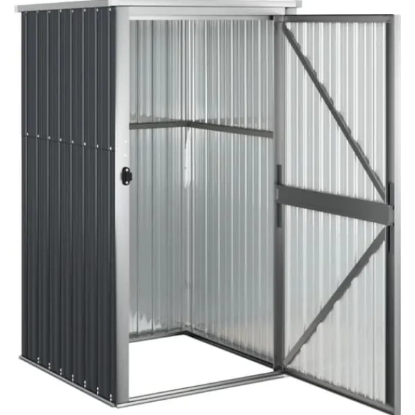 Skure, Garager & Carports^Skure & Redskabsskure - Living redskabsskur til haven 88x89x161 cm galvaniseret stål antracit