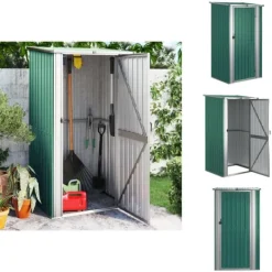 Skure, Garager & Carports^Skure & Redskabsskure - Living haveskur 118,5x97x209,5 galvaniseret stål grøn