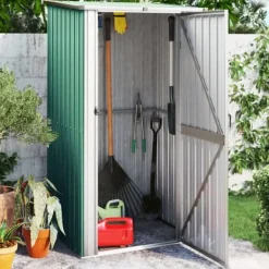 Skure, Garager & Carports^Skure & Redskabsskure - Living haveskur 118,5x97x209,5 galvaniseret stål grøn
