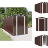 Skure, Garager & Carports^Skure & Redskabsskure - Living haveskur 192x523x223 cm galvaniseret stål mørkebrun