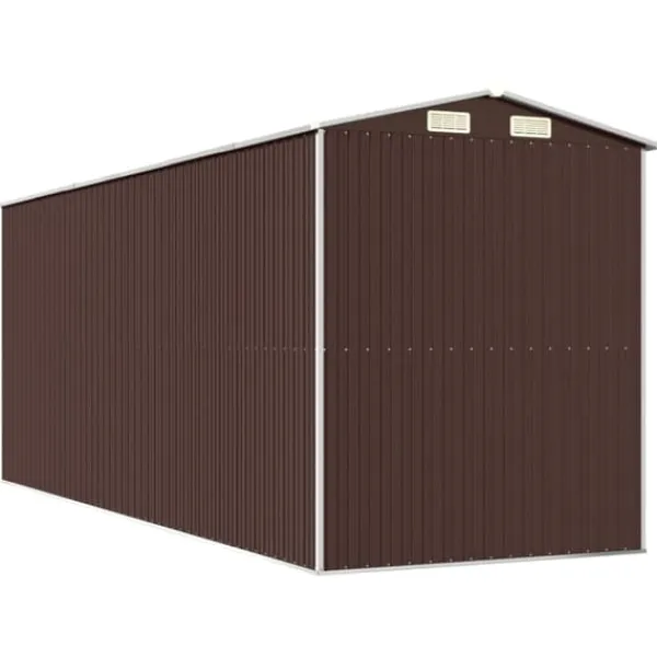 Skure, Garager & Carports^Skure & Redskabsskure - Living haveskur 192x523x223 cm galvaniseret stål mørkebrun