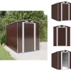 Clearance Skure & Redskabsskure - Living haveskur 192x274x223 cm galvaniseret stål mørkebrun Skure, Garager & Carports