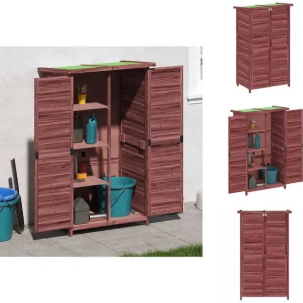 Discount Skure & Redskabsskure - Living redskabsskur til haven 83x57x140 cm massivt fyrretræ mokkafarve Skure, Garager & Carports