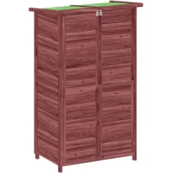 Discount Skure & Redskabsskure - Living redskabsskur til haven 83x57x140 cm massivt fyrretræ mokkafarve Skure, Garager & Carports