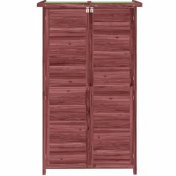 Discount Skure & Redskabsskure - Living redskabsskur til haven 83x57x140 cm massivt fyrretræ mokkafarve Skure, Garager & Carports