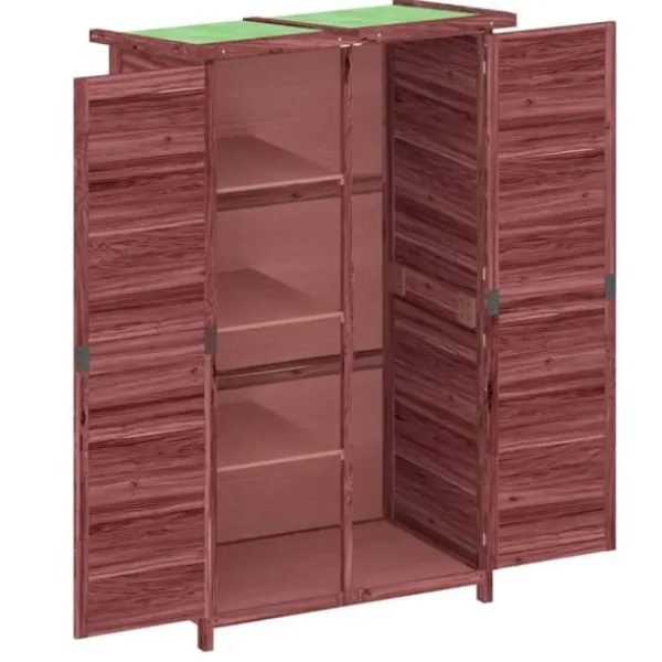 Discount Skure & Redskabsskure - Living redskabsskur til haven 83x57x140 cm massivt fyrretræ mokkafarve Skure, Garager & Carports