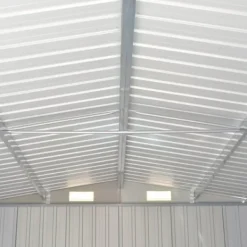 Skure, Garager & Carports^Skure & Redskabsskure - Living haveskur 257x997x178 cm galvaniseret stål antracitgrå