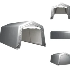 Discount Skure & Redskabsskure - Living opbevaringstelt 300x600 cm stål grå Skure, Garager & Carports