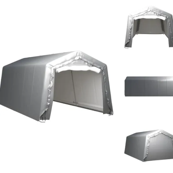 Discount Skure & Redskabsskure - Living opbevaringstelt 300x600 cm stål grå Skure, Garager & Carports