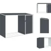 Skure, Garager & Carports^Skure & Redskabsskure - Living brændeskur 245x98x159 cm galvaniseret stål antracitgrå